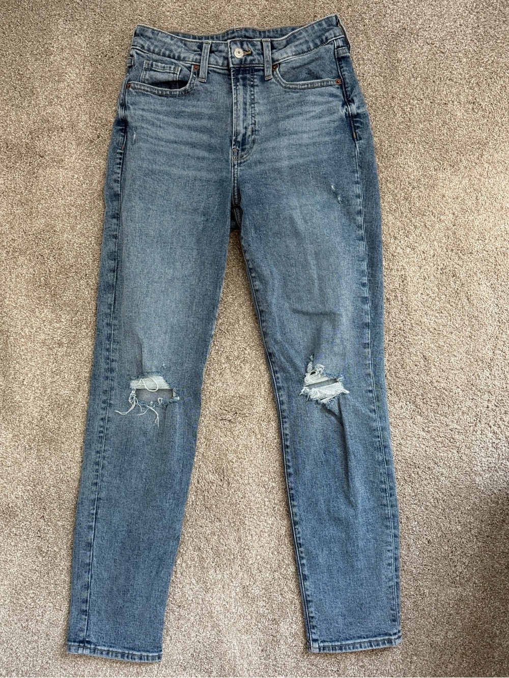 Old Navy Tall O.G. Straight Mid Blue Jeans